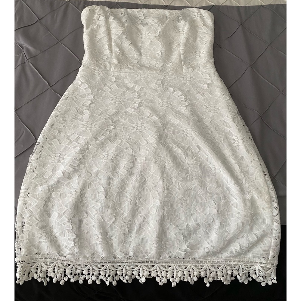 Strapless Lace Dress